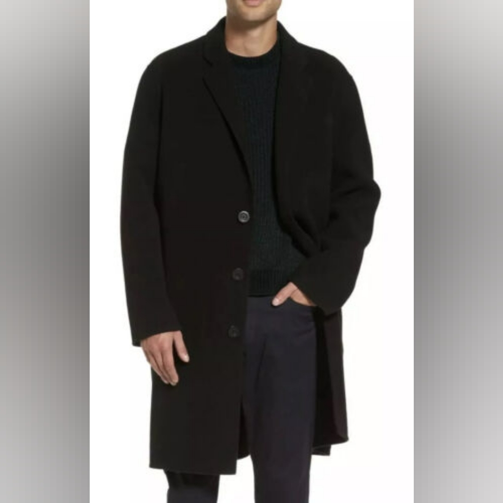 Like new Vince XL black wool cashmere overcoat